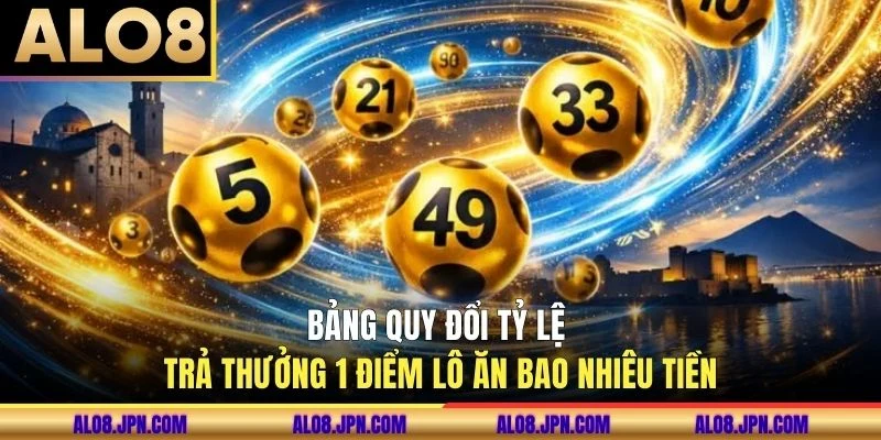 Bảng quy đổi tỷ lệ trả thưởng 1 điểm lô ăn bao nhiêu tiền